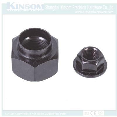 Hexagon Flange Nuts Plug Nut with Blackening Finish in Motor Industry ISO7044 DIN6923