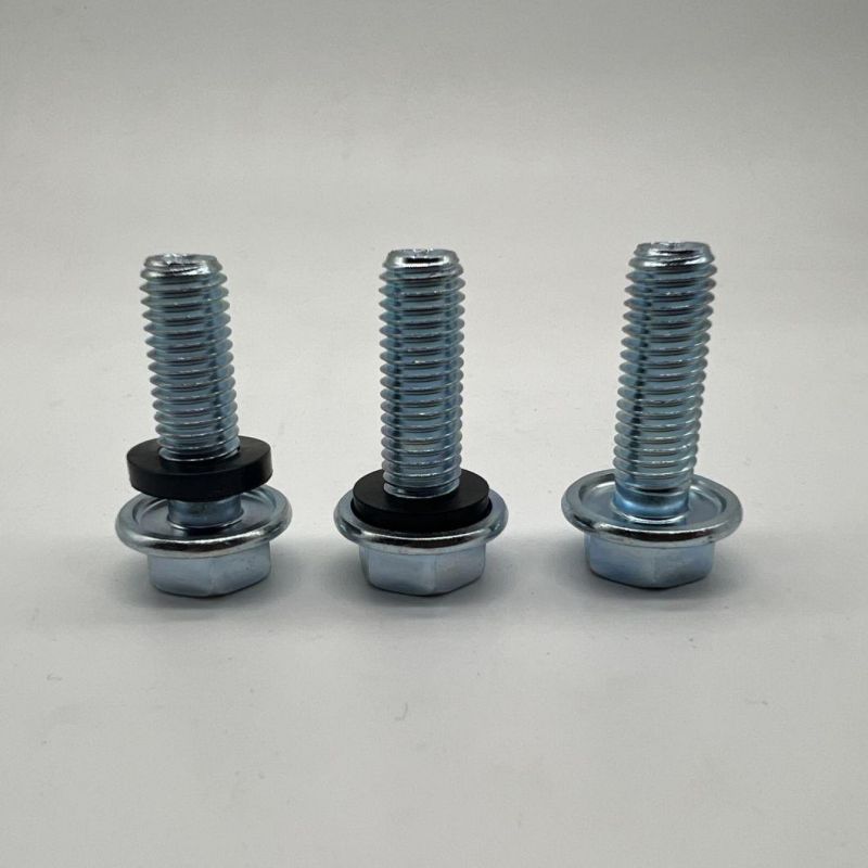 DIN6921 Hex Flange Bolt M10X30 for Silos with Rubber Washer