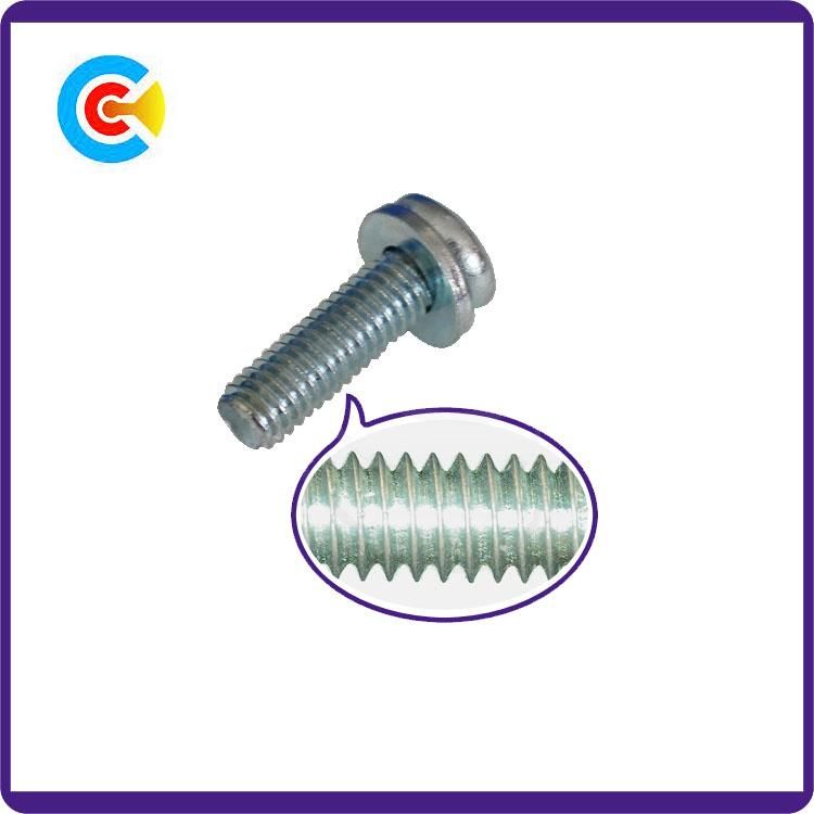 Stainless Steel Cinquefoil Pan Head Screws for Electronic/Machinery with Washer