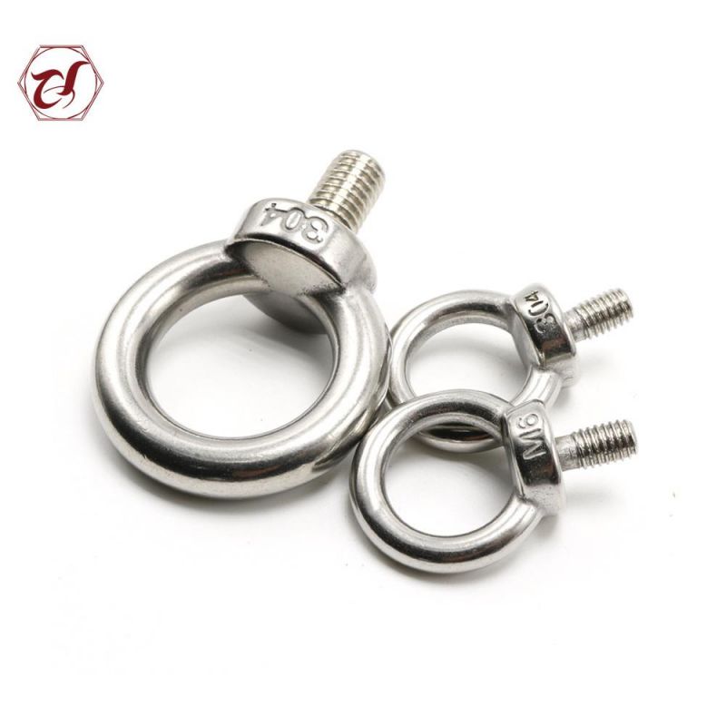 Customized A2 M6-100 Lifting Stainless Steel Eye Bolts