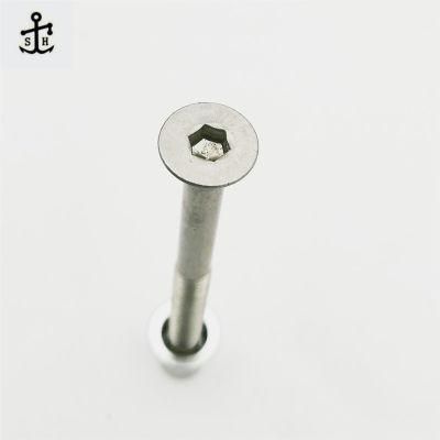 DIN7991 SS304 M5 Half Thread Hexagon Socket Countersunk Head Machine Screw