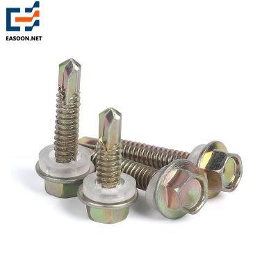 Self Drilling Screws with Rubber Washer HDG Finish Self Drilling Screw
