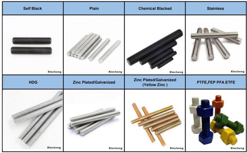 Grade 8.8 4.8 Zinc Plated DIN975 DIN976 Galvanized Threaded Rod Thread Rod