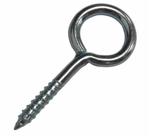 Eye Hook Screw Snake Hook Closed Eye Hook Eye Wood Thread Ceiling Hook with Sharp Self Tapping Screw Zinc Plated Galvanized