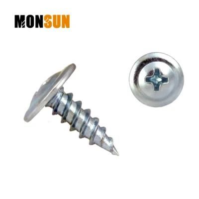 Blue Zinc Coating Steel Phillips Drive Wafer Head pH Full Thread Profile Connection Screws/K-Lath Screw Made in China