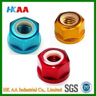 Anodized Aluminum Nuts with Nylon Spacer