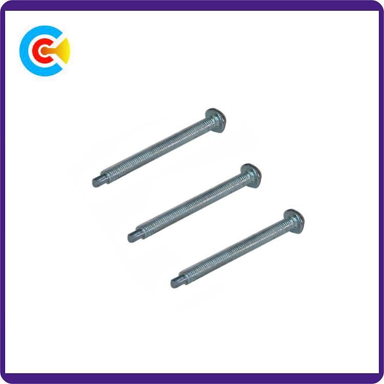 Carbon Steel 4.8/8.8/10.9 Customized Cross/Phillips Pan Head Screws with Pin