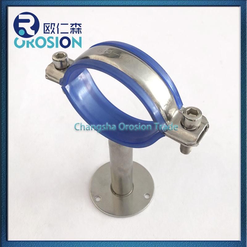Sanitary SS304 Pipe Fitting Clamped with Plate