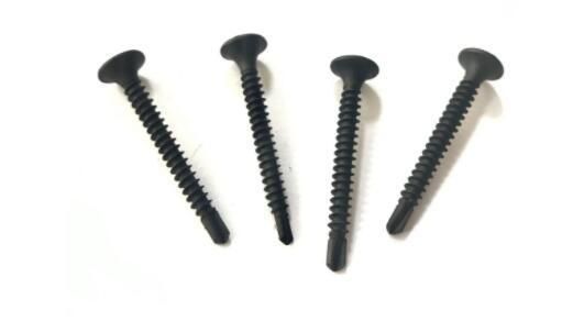 3.5X35mm Self Drilling Drywall Screws Philips Bugle Head with Cross Recess Steel C1022 Black Phosphated Coating Single Thread Drywall Screw