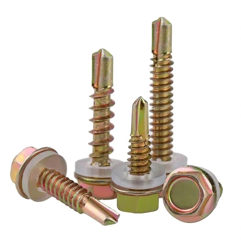 Low Carbon Steel Galvanized Button Head Self Drilling Screw