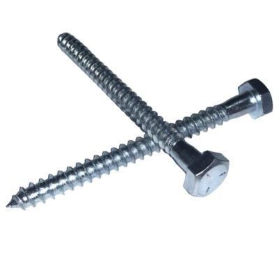 Carbon Steel Hex Head Lag Screw with Zinc Plated Wood Screw