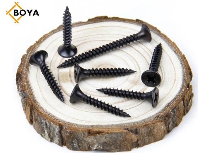 Metric Drywall Screws Drywall to Drywall Factory Supply 3.5*25mm C1022A Factory Price Phillips Black Bugle Head Drywall Screw