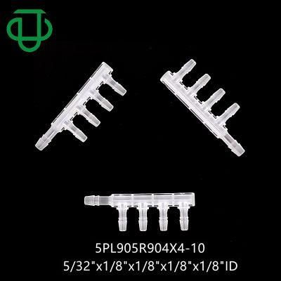Polypropylene 5/32&quot;X1/8&quot;X1/8&quot;X1/8&quot;X1/8&quot; 5 Ways &quot;Llll&quot; Shaped Tube Hose Barbed Connector