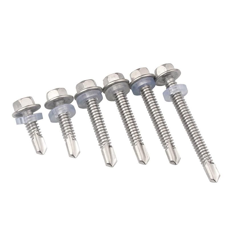 M8 M10 Hex Washer Flange Head Self Drill Roofing Screw Self Drilling Screws DIN7504