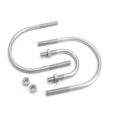 M16 M20 M24 Stainless Steel U Type Bolt with Nut and Washer DIN3570 Hook Bolt