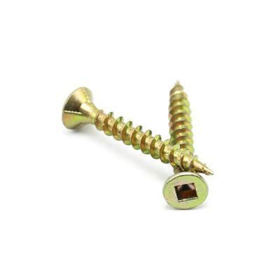 Stainless Steel Carbon Steel Square Drive Flat Head T17 Chipboard Screws