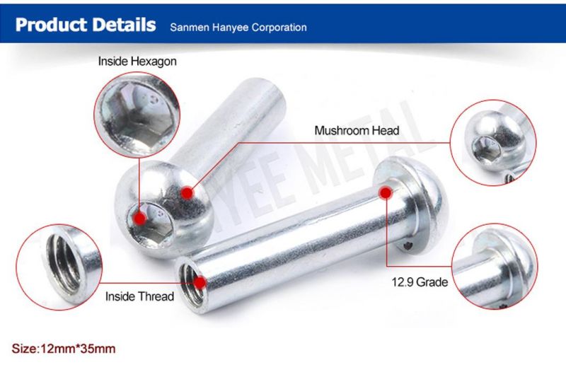 Automobile Fastener Hex Drive Oval Head Pin Nut