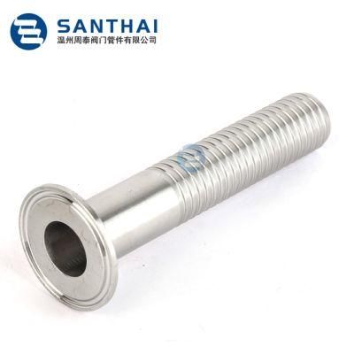 Santhai Brand Non- Standard Sanitary Stainless Steel SS304 SS316L Long Type Weld Clamp Male Adapter
