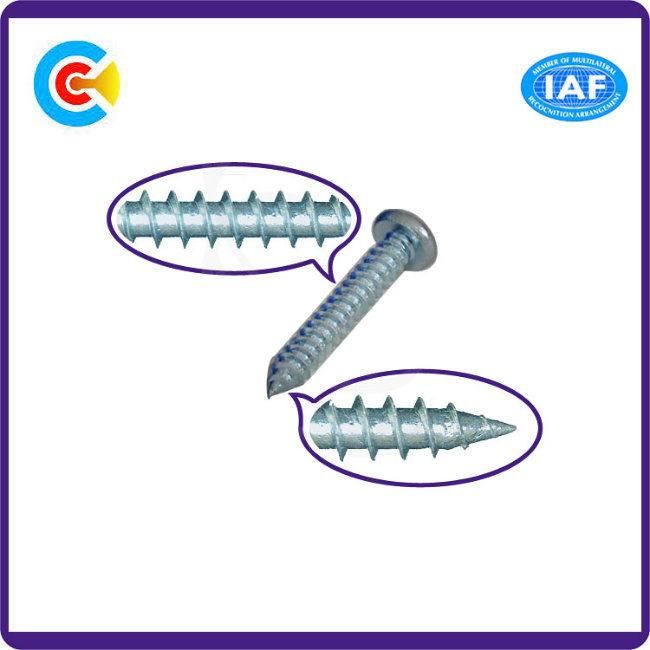 DIN/ANSI/BS/JIS Carbon-Steel/Stainless-Steel 4.8/8.8/10.9 Galvanized Self-Tapping Screw for Building