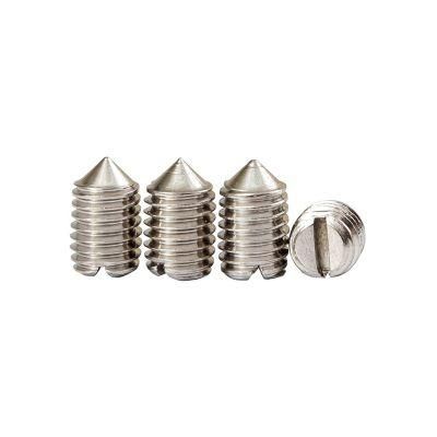 M4 M6 SS304 SS316 Stainless Steel Slotted Set/Grub Screw with Cone Point DIN553