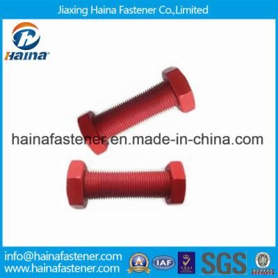 DIN933 Stainless Steel 304 B7 Stud Bolts with PTFE / Xylan Surface