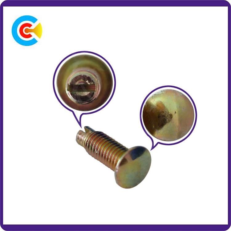DIN/ANSI/BS/JIS Carbon-Steel/Stainless-Steel Hand Twist Word Flat Head Screw for Machine/Car