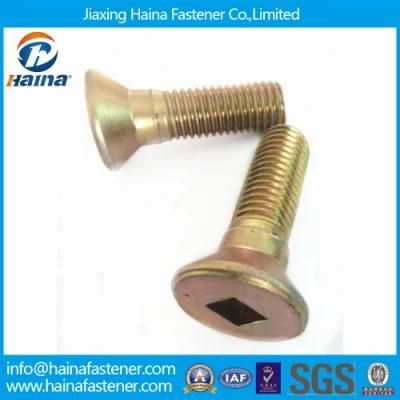 Color Zinc Plated or Brass Square Drive Flat Head Screw