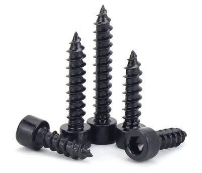 M16-M18 Grade 8.8 Carbon Steel Nickel Plated Black Cup Head Hexagon Socket Self Tapping Screw Cylindrical Head Hexagon Socket Screw