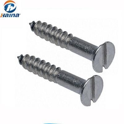DIN Standarded Stainless Steel Slotted Flat Head Tapping Screw