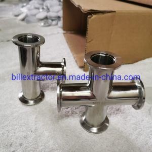 Stainless Steel 304 Vacuum Pipe Fittings Cross