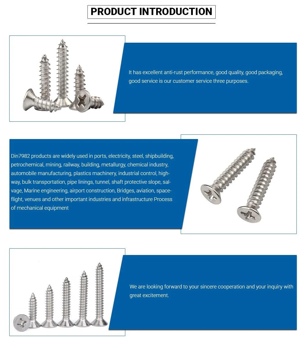 DIN7982 Stainless Steel Countersunk Head Self Tapping Screws