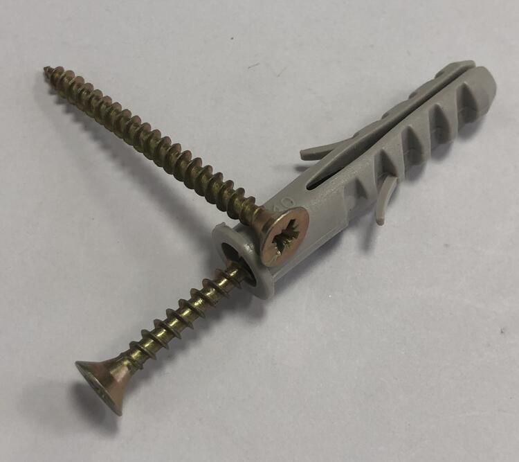 Nylon Wall Plug Anchor Sing Wing Anchor with Pozi Head Screw