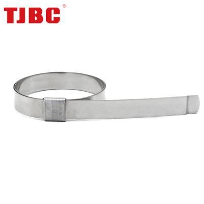 W1 Galvanized Zinc Plated Steel Adjustable Throbbing Wire Hose Clamp, Air Hose Band Clamp, Clamping Range 38mm