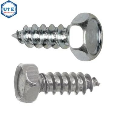 High Quality Stainless Steel 410/304/316 Hexagon Head Tapping Wood Screws DIN7976