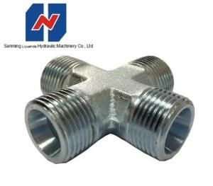 Carbon Steel Hyraulic 4 Way Cross Pipe Fitting, Adapter (XD) with Eaton Standard
