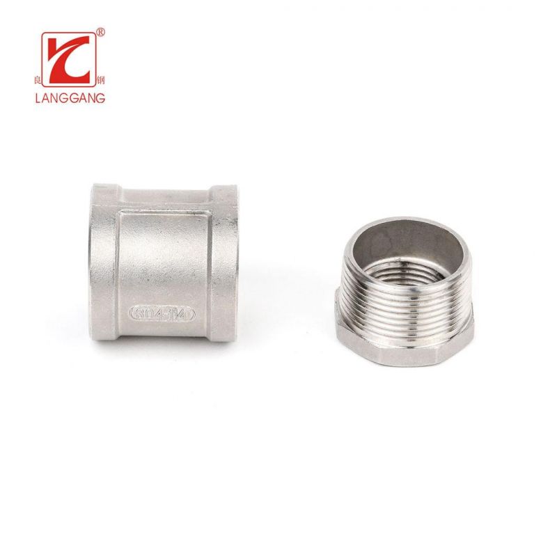 BSPT NPT Thread Screw Stainless Steel Plumbing Fitting Bushing