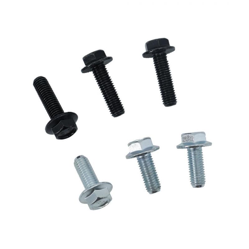DIN6921 Hex Head Flange Screws with Serration Without Serration