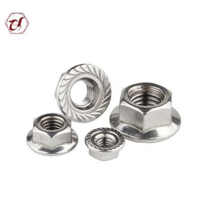 Ss 304 A2-70 DIN6923 Hex Flange Nut with Serrate