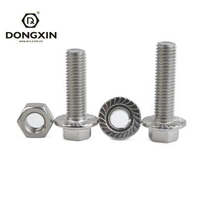 M2 M4 High Quality Stainless Steel 304 Flange Head Bolt High Strength Hexagon Bolt with Flange