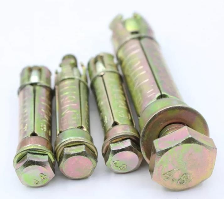 Heavy Duty Steel Materials 4PCS Fix Anchor Bolts with Hex Nut Anchor Bolt M6 M8 M10 M12 M14 M16 M20