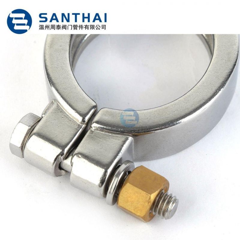 SS304 SS316 Stainless Steel Quick Connected Clamp / Sanitary Clamp Tc Clamp 13mhh Hygienic Grade Ferrule Clamp