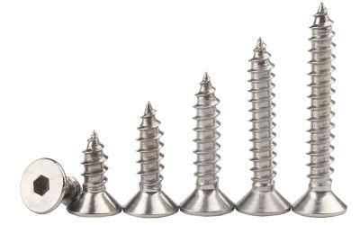 China Supplier Plastic Clear PS Box Packaging Steel Zinc Plated 26PCS 4X25mm Flat Countersunk Head Wood Screws