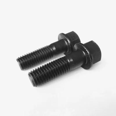 Made in China 10.9 12.9 Grade Alloy Steel Black Oxide Hex Flange Screw Bolt Hexagon Head Full Thread Bolts
