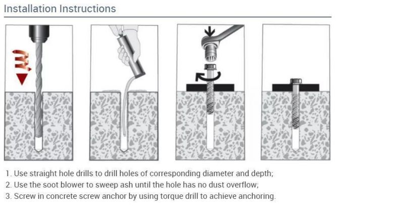 Masonry Anchor Concrete Screw Anchor Masonry Bolt Concrete Screw Bolt Masonry Screw