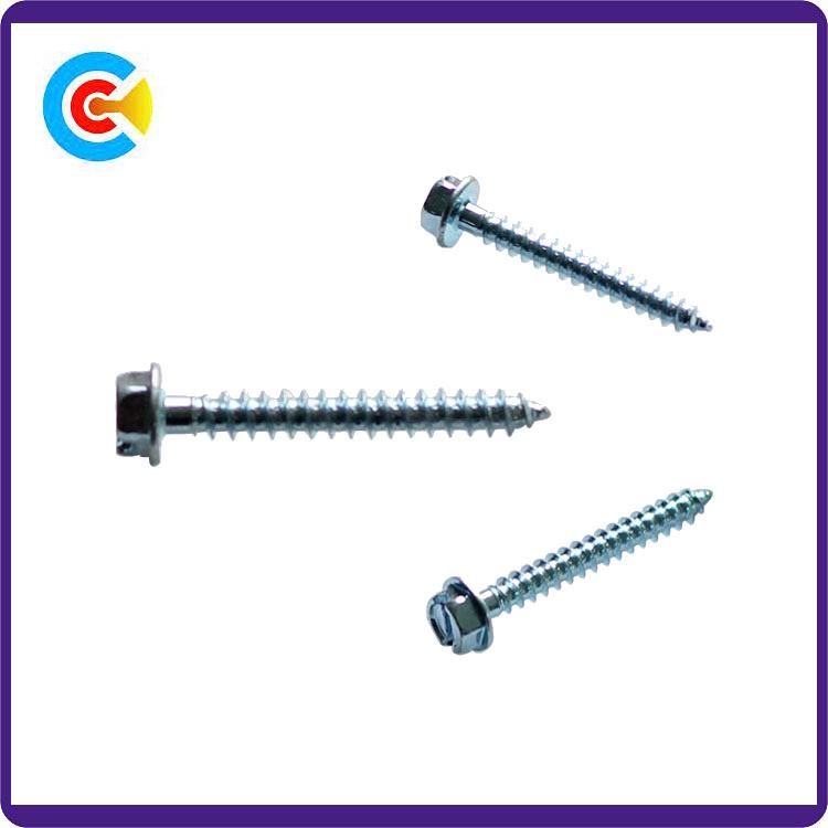 Stainless Steel Fastener Word Slotted Hexagon Head Screws with Washer
