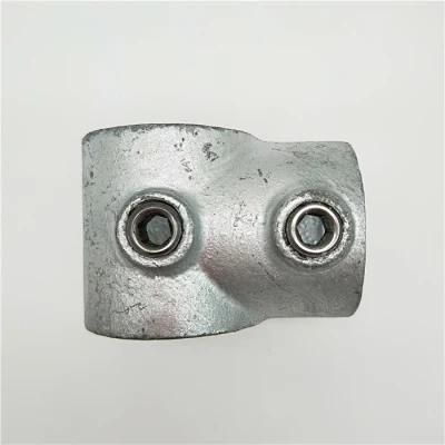 Iron Tube Clamp Hot Sale Gray Female Square Short Tee Casting Plain Black Structural Pipe Fittings