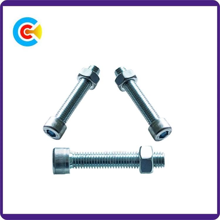 DIN/ANSI/BS/JIS Carbon-Steel/Stainless-Steel Hexagonal Cylindrical-Head Double Beam Rod Nut Industrial/Fasteners Screw