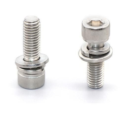 Custom OEM Stainless Steel DIN 912 Allen Bolt Screws and Double Washers