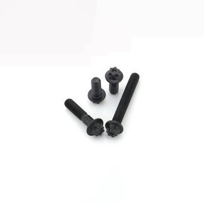 China Factory OEM Black Oxide Steel Torx Hex Flange Bolt