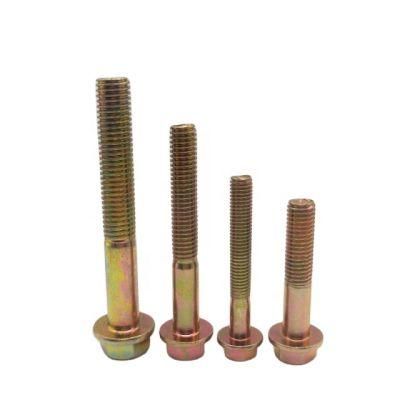 DIN6921 High Quality Fasteners Hex Flange Bolts China Low Price DIN6921 Yellow Galvanizing